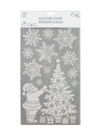 Window Cling Glittery Snow 41cm