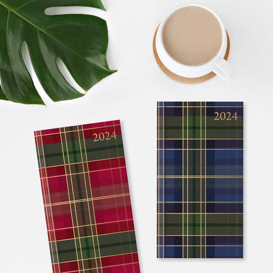 Diary Slim WTV Tartan Paper 2027 18pk