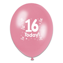 Tiger Feet Age 16 Birthday 10" Balloons 6x8pk