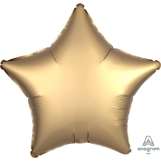 Anagram Foil Balloon Satin Luxe Gold Star 18"