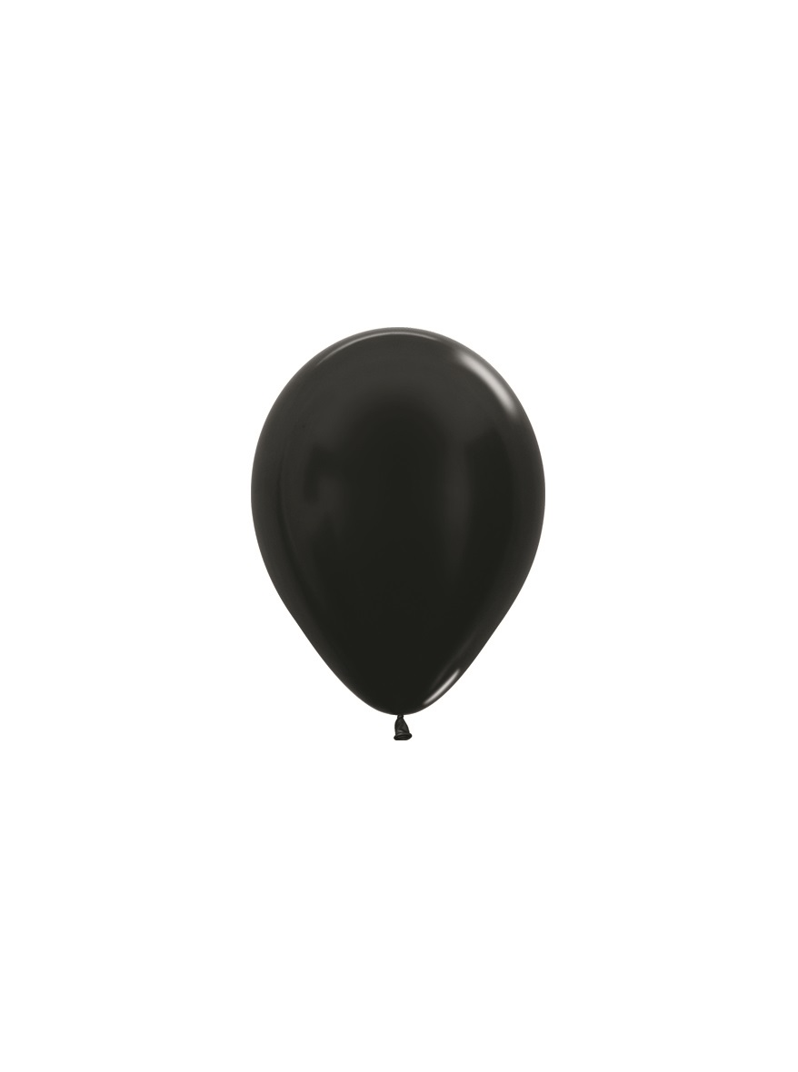 Sempertex Metallic Black 5" Latex Balloons 50pk
