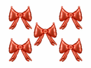 Red 10" Bow Foil Balloons For Garlands 5pk