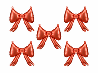 Red 10" Bow Foil Balloons For Garlands 5pk