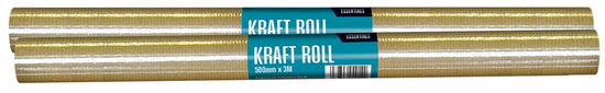 Essentials Rollwrap Kraft 500mm x 3m