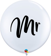 Qualatex 3ft Wedding Mr White Latex Balloons 2pk