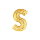 Oaktree Foil Balloon Gold 7" Letter S