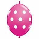 Qualatex Wild Berry Dots 12" Quicklink Latex 50pk