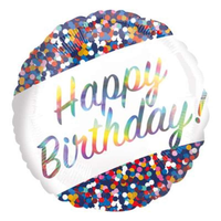 Anagram Birthday Confetti 18" Foil Balloon