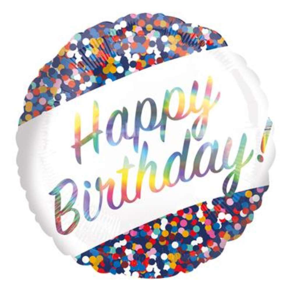 Anagram Birthday Confetti 18" Foil Balloon