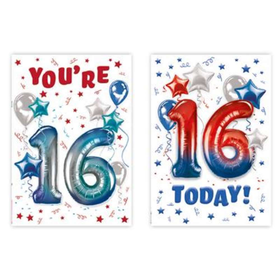 Poppyhill C50 Birthday Age 16 12pk