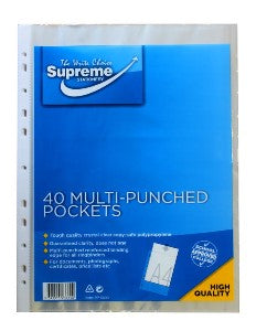 Reach Stationery 40 Pack Polypockets Plastic