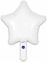 Oaktree 5 Pack Foil Balloon Matte White Star 9
