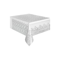 Unique Tablecover Bright White Lace 54" x 108