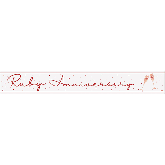 Unique Banner Ruby Anniversary 9ft