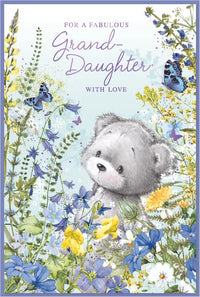 Simon Elvin C75 birthday cards set for granddaughter, featuring six colorful greeting cards with festive designs.
