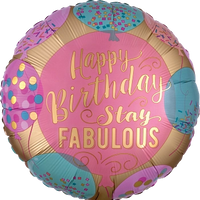 Anagram Satin Stay Fabulous 18" Foil Balloon