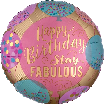 Anagram Satin Stay Fabulous 18" Foil Balloon
