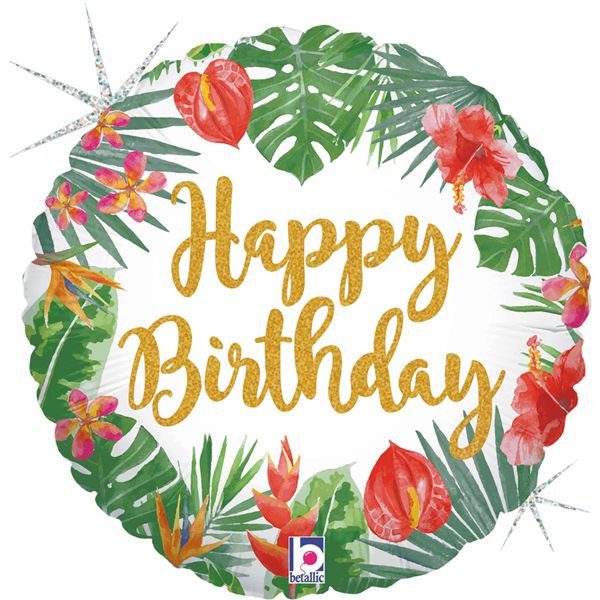 Grabo Tropical Birthday 18" Foil Balloon
