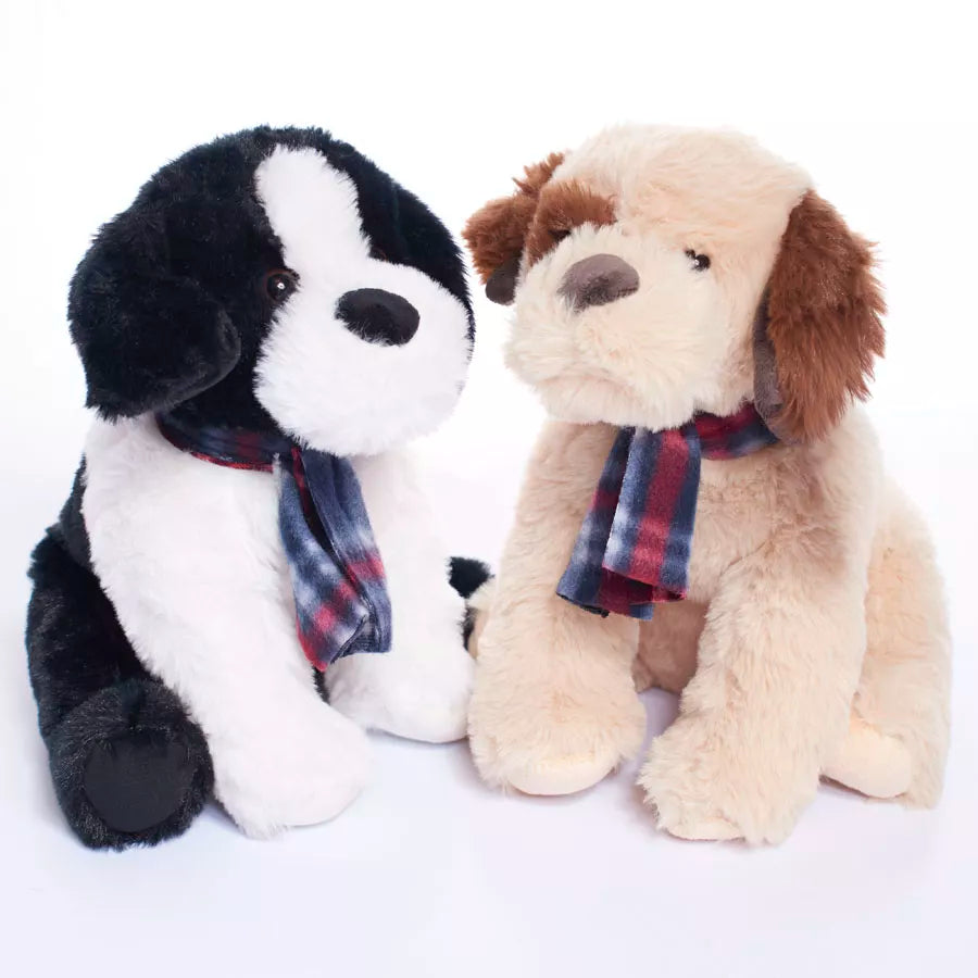 Tiger Feet soft toy dog, 23cm plush toy in various colors, with floppy ears and a friendly face.