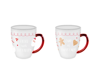 Gem Imports 2 Pack Mug Festive Quote Glass