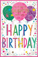 Set of six Simon Elvin C75 birthday cards for daughters featuring colorful, festive designs for special occasions