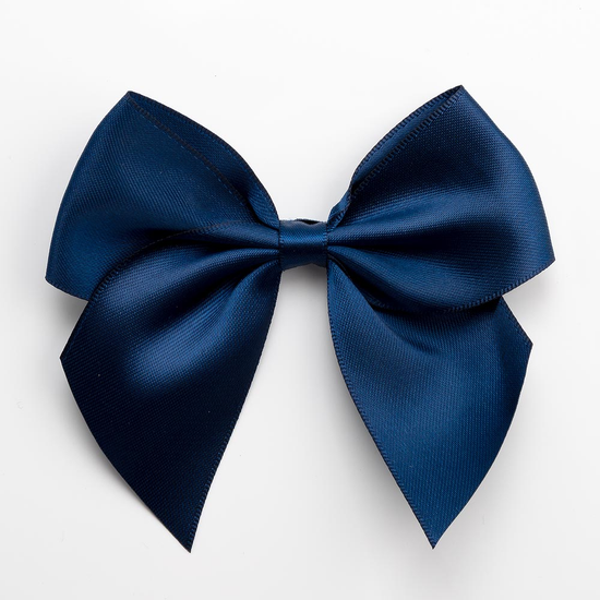 Italian Options 6 Pack Ribbon Bows Navy 10cm