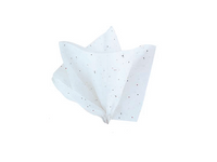 Unique 5 Sheet Tissue Paper Glitter White