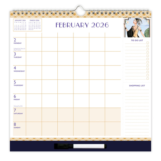 Family Calendar WTV Claire Coxon Art Deco