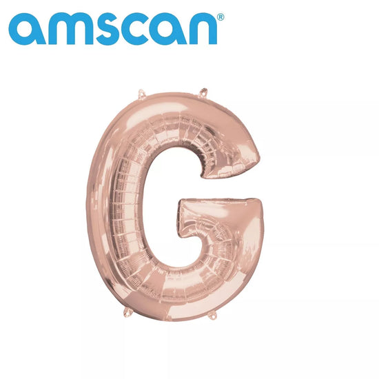 Anagram Foil Balloon Rose Gold 16" Letter G