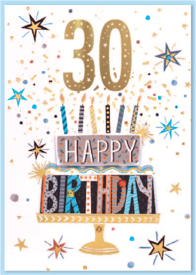 Isabel's Garden 6 Pack Cards C50 Birthday Age 30