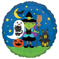 Foil Balloon 18" Round Halloween Crew
