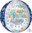 Anagram Birthday Sharks 15" Orbz Balloon