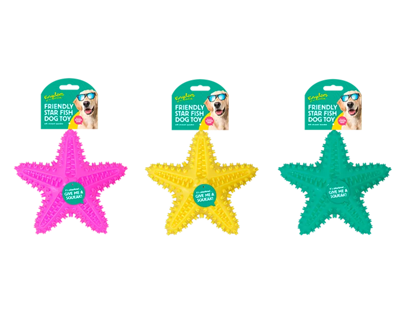 Dog Toy Star Fish 16x16x4cm (Colour May Vary)