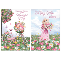 Poppyhill 12 Pack Cards C50 Birthday Wife
