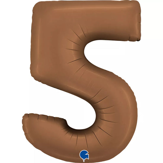 Grabo Foil Balloon Satin Chocolate 40" Number 5