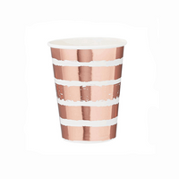 Rose Gold Foil Stamped Paper Cups 10pk
