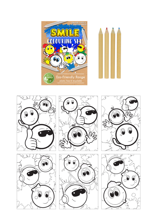 Henbrandt Colouring Set & Pencils Smile A6