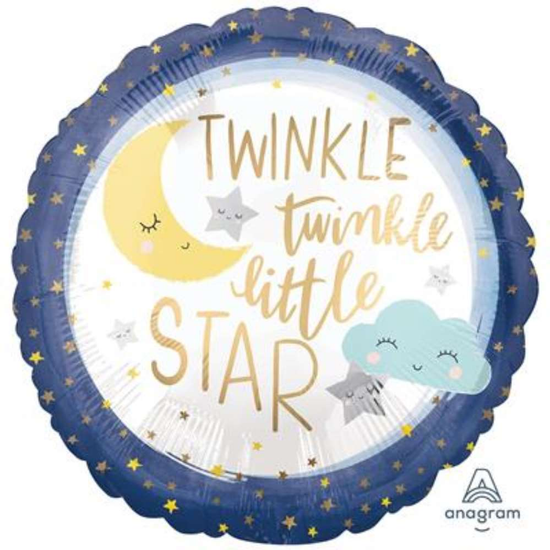 Foil Balloon 18" Round Twinkle Little Star