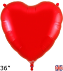 Oaktree Foil Balloon Red Heart 36"