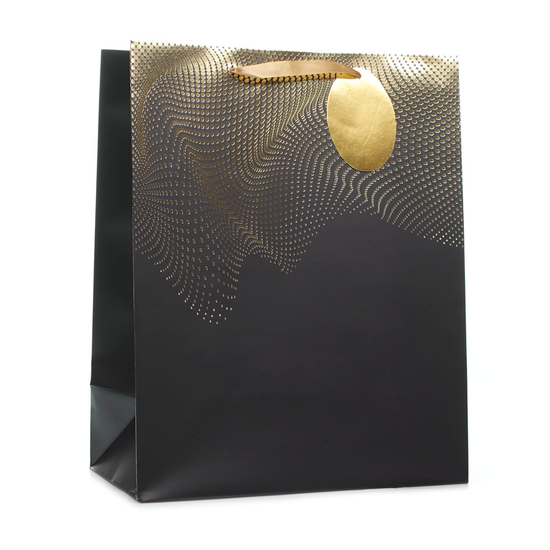 Tiger Feet 6 Pack Gift Bag Gold Hexagon Geo Large