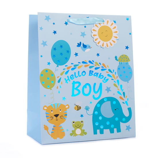 Tiger Feet Gift Bag Giraffe Boy Extra Large 6pk