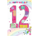 Simon Elvin 6-pack birthday cards featuring age 12 designs, perfect for celebrating birthdays with colorful and cheerful illustrations.