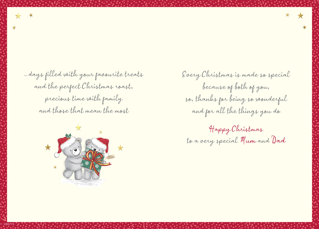 Regal 6 Pack C75 Cards Christmas Mum & Dad