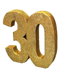 Gold Glitter 30th Birthday Table Decoration