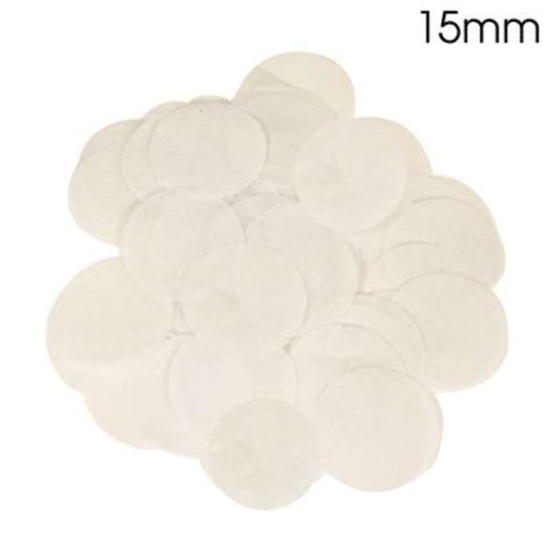 Confetti Round Bio-Degradable 15mm 14g White