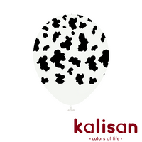 Kalisan Safari Cow White 12" Latex Balloons 25pk