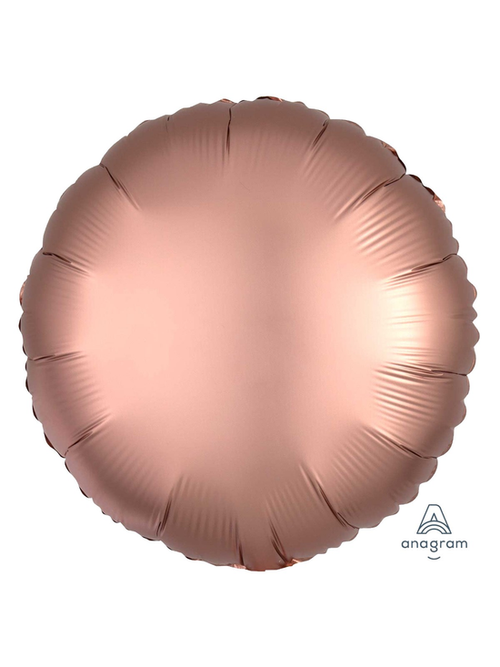 Anagram Satin Luxe Rose Copper 18" Round Foil