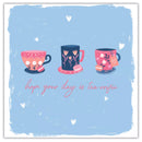 Set of six Hip To Be Square birthday cards with open designs, featuring colorful and modern illustrations for celebrations.