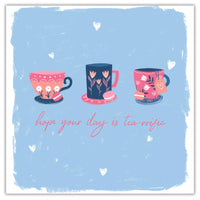 Set of six Hip To Be Square birthday cards with open designs, featuring colorful and modern illustrations for celebrations.