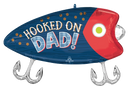 Anagram Foil Balloon Hooked On Dad 30